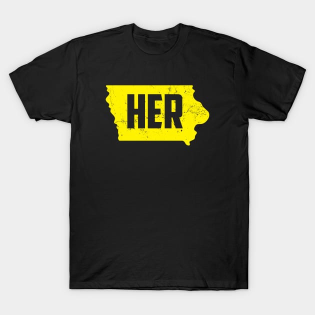 Iowa Her Map T-Shirt by hippohost